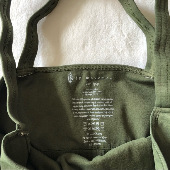 Free People Army Green Good Karma Crop Top - Picture 2 of 5